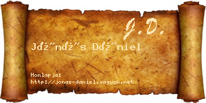 Jónás Dániel névjegykártya