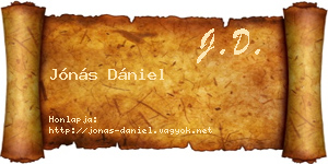 Jónás Dániel névjegykártya